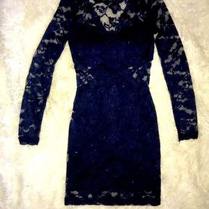 Lace skin tight cocktail dress